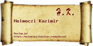 Helmeczi Kazimir névjegykártya